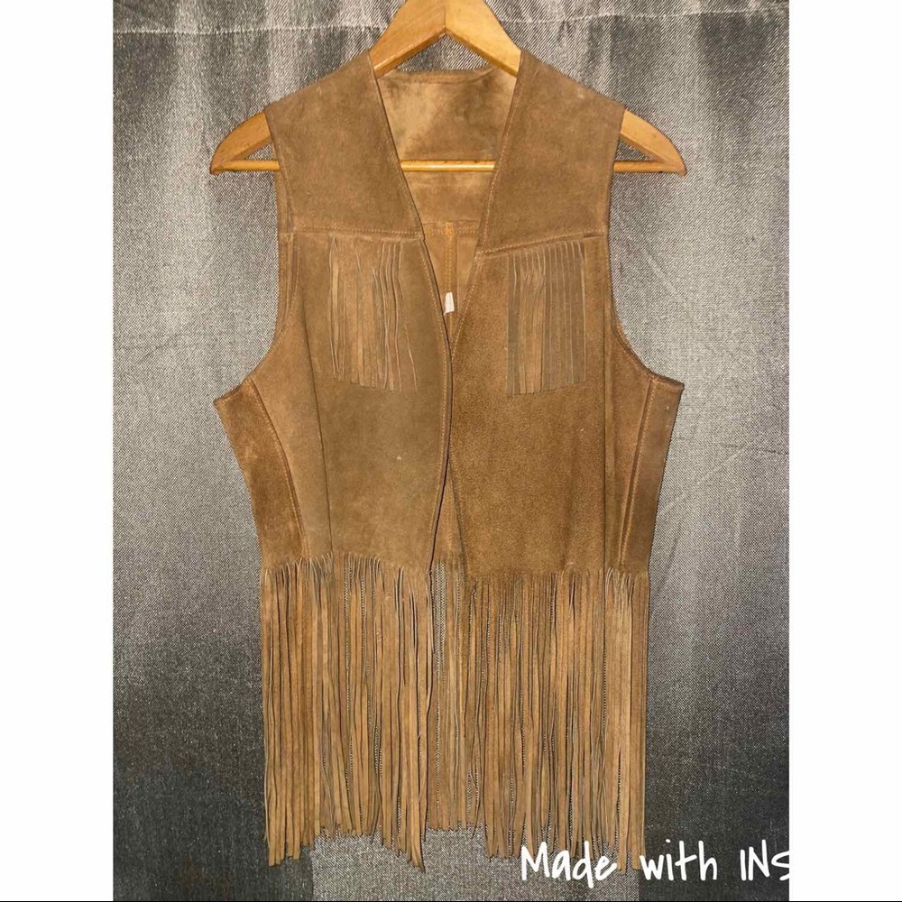TRADE DO NOT BUY Fringe Open Front Western Vest Women’s Size S/M